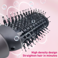 thumbnail image 3 of (2 pack) Hair Dryer Brush,4 in 1 Blow Dryer Brush Ceramic Oval Barrel Straightener,Hot Air Brush for All Hair Types(Black), 3 of 8