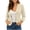 *Beige, variant on Women's Office Notched Lapel Blazer , Single Button Long Sleeve Suit Jacket For Women , Ladies' Business Casual Blazer with Pockets,Navy,S-2XL