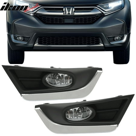 fits 17-18 honda crv oe front foglight kit fog lamp with chrome trim