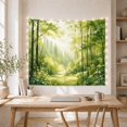 thumbnail image 5 of Deciduous Forest Beside a Winding Stream, Serene Digital Art for Nature Lovers, Woodland Home Decor, Housewarming Gift, Tapestry Wall Hanging for Bedroom and Study Room, 5 of 7