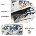 thumbnail image 6 of 5'x7' Area Rugs for Living Room Bedroom, Blue Christmas Washable Rug Carpet Runner Indoor Outdoor, Snowman Xmas Tree Balls Snowflake Rustic Non Slip Floor Mats Area Rug for Kitchen, Nursery, 6 of 8