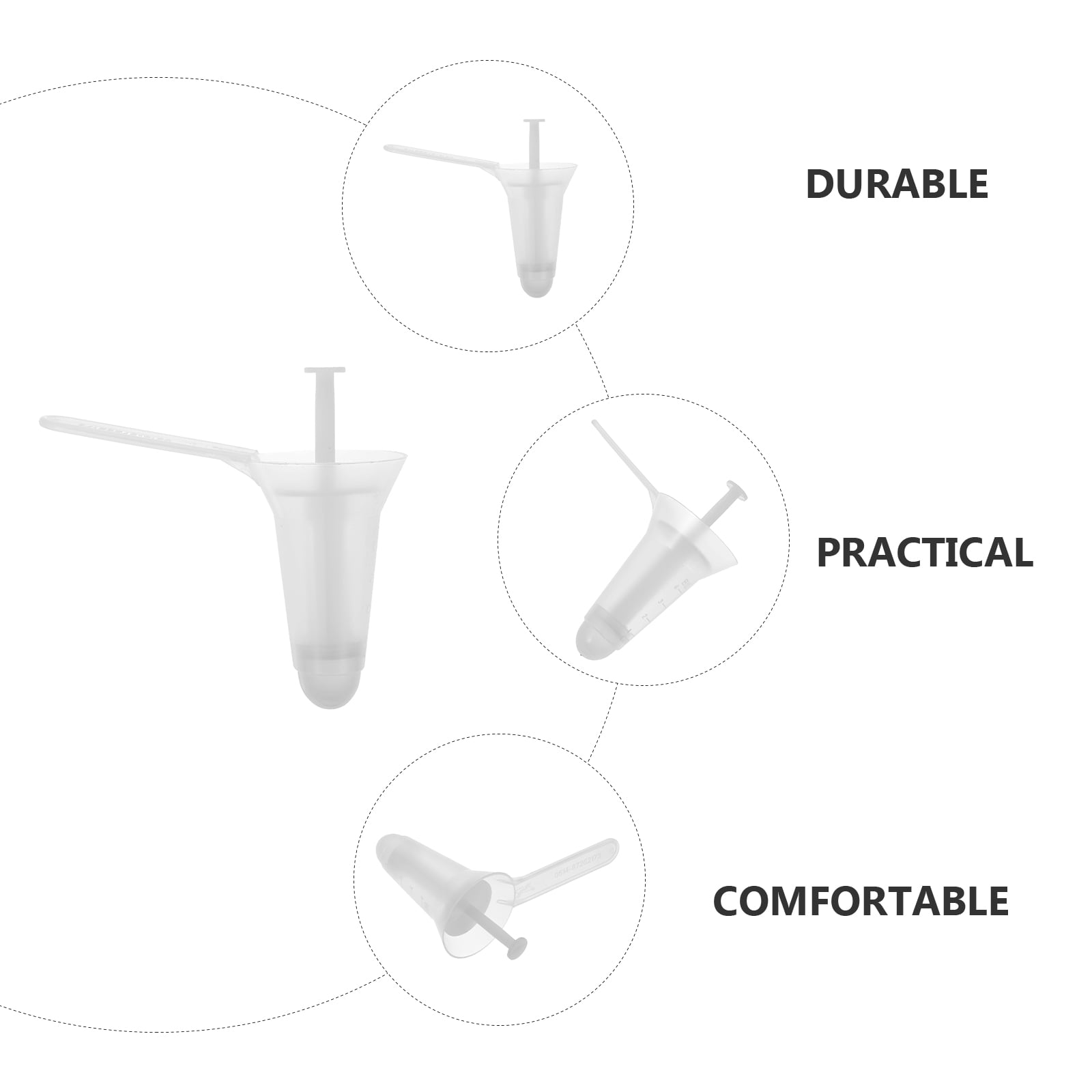 1 Set 6Pcs Disposable Anoscopes Practical Plastic Anal Dilators (White)