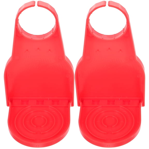 IDEANATEGRATE 2-Pack Red Plastic Laundry Drip Catcher Tray for Fabric Softener Bottles and Storage Organization