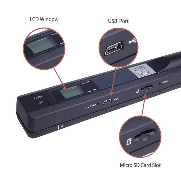 Portable Handheld Scanner Books Documents Photos Scanning Pen w/o