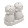 thumbnail image 2 of NOVICA Handmade Ceramic Salt and Pepper Set Cat in White Hues Made Bali Indonesia Tableware Serveware Sets Animal Themed 'Bright Felines', 2 of 5