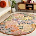thumbnail image 2 of SAFAVIEH Jardin Corine Floral Area Rug, Pink/Rust, 4' x 6' Oval, 2 of 11
