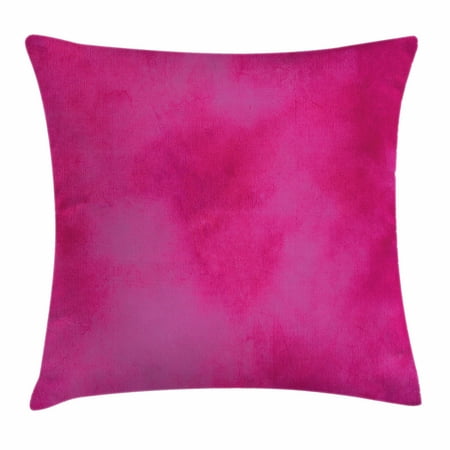 Hot Pink Cushion Covers Hot Pink Throw Pillow Cushion Cover, Mottled Abstract Vibrant Colored Texture Image Vintage Artistic Warm Composition, Decorative Square Accent Pillow Case, 18 X 18 Inches, Hot Pink, by Ambesonne ()