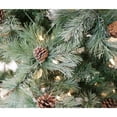 thumbnail image 5 of Fraser Hill Farm Clear Prelit LED Green Hinged Dunhill Pine Glitter Finish Christmas Tree, with G40 Lights 7.5', 5 of 6