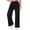 Black, variant on Women's Lightweight Wide Leg Sweatpants Mid Rise Drawstring Loose Casual Lounge Pants, Black S-2XL