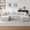 Light Gray, variant on MAYEERTY Corduroy Double Chaise Lounge Loveseat, Fluffy Sleeper with Cupholders for Apartments, Orange