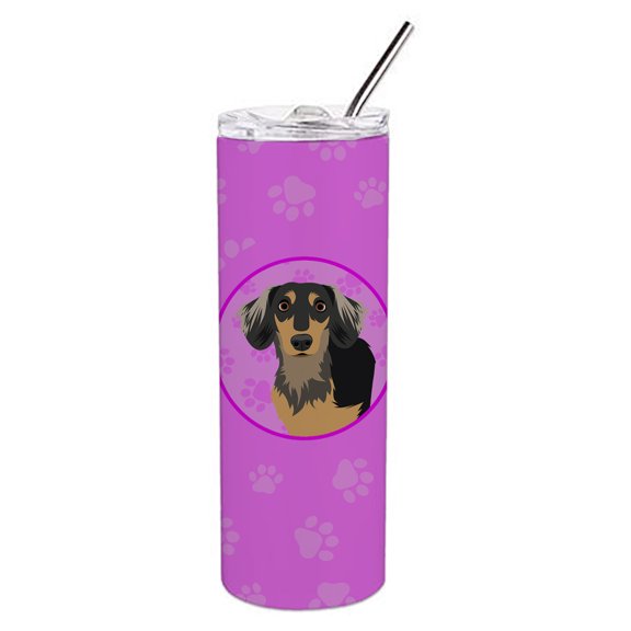 Carolines Treasures WDK1262TBL20 Chihuahua Black and Tan Design4 Stainless Steel 20 oz Skinny Tumbler Pink 20 oz