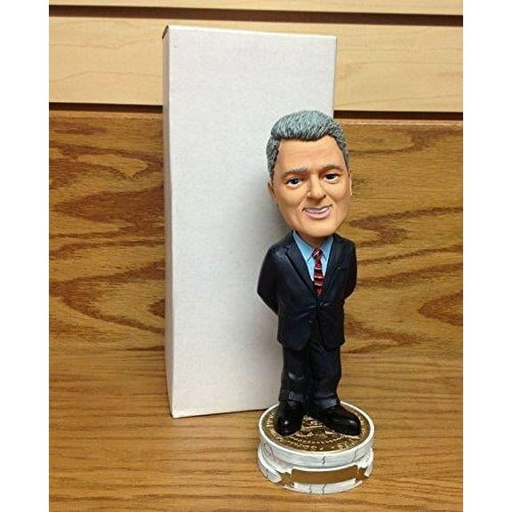 Bill Clinton White circle base with gold top Bobblehead USA