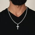 thumbnail image 4 of Cross Necklace with Cuban Link Chain for Men, Birthday Gift for Husband Boyfriend from Wife Girlfriend with Message Card and LED Box, Men Jewelry Gift, Necklace for Men, 4 of 5