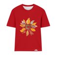 thumbnail image 3 of Tops Cortos para las Mujeres Blusas Impresas Manga Corta Cuello Redondo, Tops de Blusa para las Mujeres Primavera Verano Casual, 3 of 4