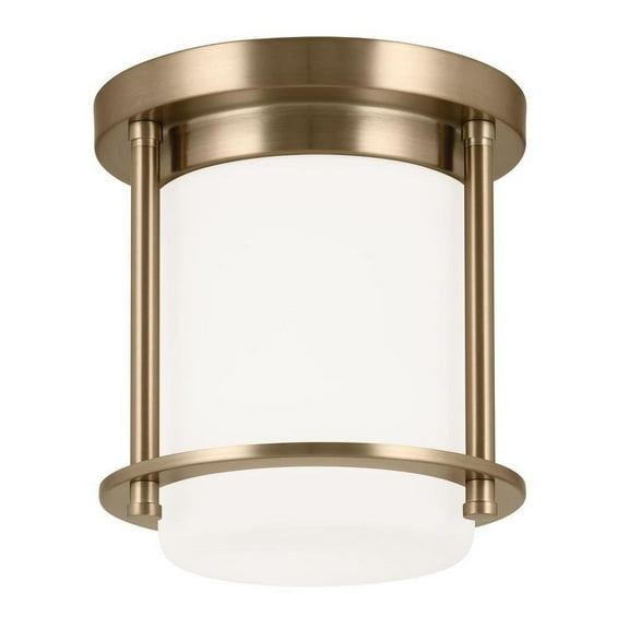 1 Light Flush Mount-7.75 inches Tall and 7.25 inches Wide-Champagne Bronze Finish Bailey Street Home 147-Bel-5016858