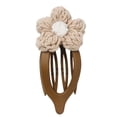 thumbnail image 1 of Pinza de ganchillo para el pelo: Coletero de flores tejidas para cabello fino y grueso - Horquillas para medio moño - Pasador de pelo de fijación fuerte - Accesorios de playa hawaianos, 1 of 3