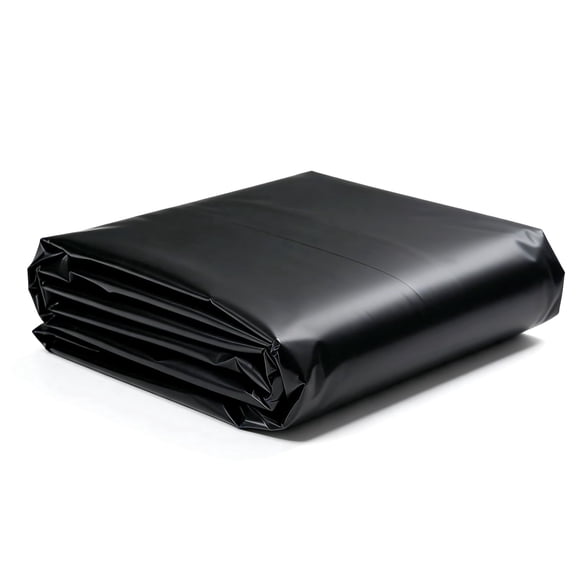 SLUMLOVE 4 Mil Black Plastic Sheeting Roll, 4 FT x 100 FT Heavy Duty Polyethylene Plastic for Garden Weed Barrier, Landscaping, Vapor & Dust Protection
