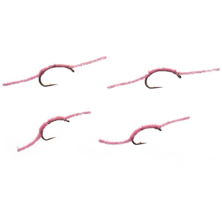 - Cortland 4pk Flies, Pink San Juan Worm Assortment
