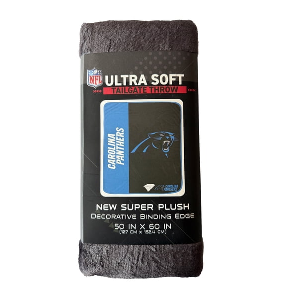 NFL Carolina Panthers 50x60 Inch Ultra Soft Tailgate Throw