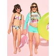 thumbnail image 5 of Justice Girls Long Sleeve Rashguard with Boy Short Bikini Bottom Two-Piece Swim , Sizes 5-18, 5 of 5