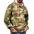thumbnail image 2 of Styesk Sweatshirts pour Hommes Imprimé Mode Décontracté avec Poche à Cordon Manches Longues à Capuche, 2 of 5
