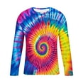 thumbnail image 5 of PNTUTB Trendy Men's Fashion Tie-Dye Print Lightweight Casual Crew Neck Pullover Long Sleeve Comfort Tops, 5 of 6