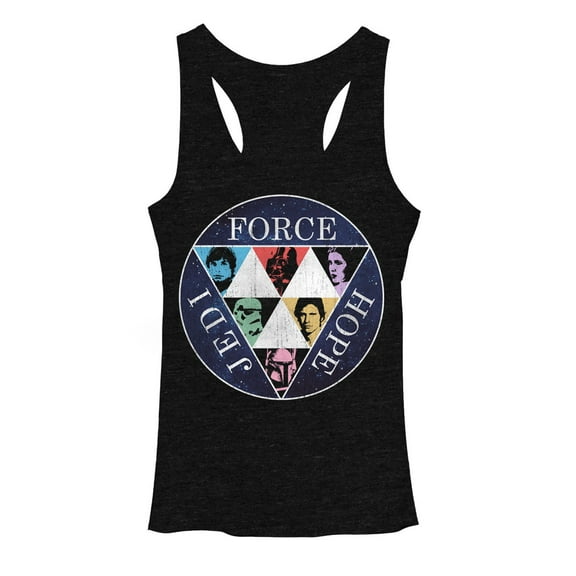Women's Star Wars Force Hope Jedi  Racerback Tank Top Black Heather Small