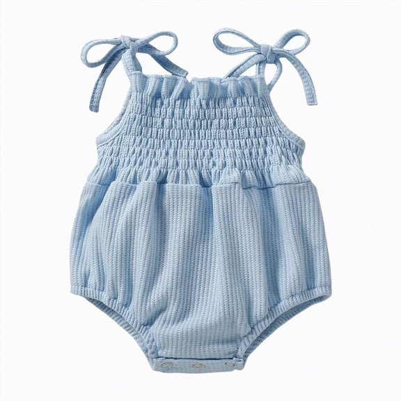 NOLDARES Baby Boy Girl Bubble Romper Organic Cotton Infant Summer Oversized Toddler T-Shirt Bodysuit Short Sleeve(Blue,3-6 Months)