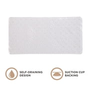 Bath Bliss Extra Long Aqua Gel Rectangular Bath Mat in Clear