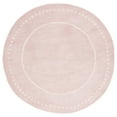 thumbnail image 2 of SAFAVIEH Bella Danita Bordered Wool Area Rug, Light Pink/Ivory, 3' x 3' Round, 2 of 11