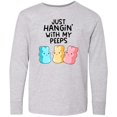thumbnail image 3 of Inktastic Easter Just Hangin' with My Peeps Long Sleeve Youth T-Shirt, 3 of 5