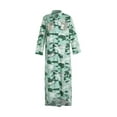 thumbnail image 2 of Yuemengxuan Women Cool Button-down Camouflage/Chain Print Long Sleeve V-neck Shirt Dress, 2 of 10