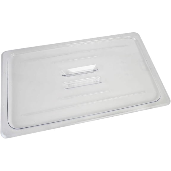 TrueCraftware- Full Size Solid Polycarbonate Handled Food Pan Lid Clear Color-Food Storage Container Cover Restaurant Commercial Hotel Pans Cover for Food Prep Fruits Vegetables Beans Corns