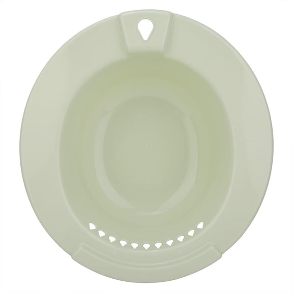 BIMZUC Eco‑Friendly Toilet Hip Bath Tub – 15.75” PP Basin with Anti‑Spill & Hanging Hole, Ideal for Pregnant Women, Elderly & Hemorrhoids