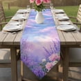 thumbnail image 6 of Purple Lavender Table Runner Linen Burlap Table Runner 90 Inches Long Spring Watercolor Country Wildflowers Dresser Scarves for Kitchen Island Coffee Dining Party Wedding Holiday Decor 13"x90", 6 of 8