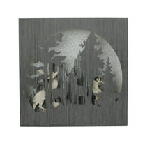 Northlight 13.75" Glittered Winter Woodland Deer Christmas Shadow Box Table Decoration