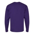 thumbnail image 6 of Hanes Essential-T Men's Long Sleeve T-Shirt, Crewneck, Classic Fit Cotton Tee, Athletic Purple, XL, 6 of 6