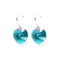 thumbnail image 4 of Juego de aretes y cadena ZVEZDA con dije en forma de corazón plata mexicana ley .925 Azul Zircon, 4 of 5