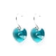 thumbnail image 4 of Juego de aretes y cadena ZVEZDA con dije en forma de corazón plata mexicana ley .925 Azul Zircon, 4 of 5