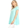 thumbnail image 3 of Women's Solid Casual Short Sleeve Loose Fit pockets Knit Tunic Top S-3XL, 3 of 4