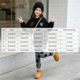 thumbnail image 3 of Gubotare Girls Casual Sets Everyday Practical Girls' Top & Pants Set Straight Leg Pants Print Long Sleeve Sweatshirt Casual Outdoor Wear 7T 8T (Black,7-8 Years), 3 of 6