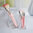 thumbnail image 4 of Desktop Clear Makeup Brush Holder Organizer 2 Slots Acrylic Cosmetics Brushes Storage Solution, 4 of 8