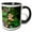 Black/White, variant on 3drose, British Columbia, Bowron Lakes Park. Bunchberry, Forest-cn02 Glu0073 - Gary Luhm, 11oz Two-tone Black Mug