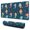 Dark Blue Mermaid, variant on Long Mouse Pads for Desk,Colorful Mermaid Princess Pattern Desk Mats on Top Of Desks, Desk Mouse Pad Extra Large with 3mm Non-Slip Base and Stitched Edge for Gaming,Office,Work,Home 31.5"x11.8"