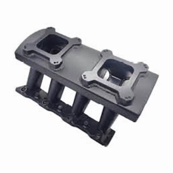 Bous Performance E42628BK LS7 Carb Fuel System Dual Carburetors Intake Manifold, Black