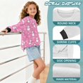 thumbnail image 6 of Xoenoiee Christmas Snowman Snowflake Heart Print Girls Side Split Sweatshirt Xmas Fall Crewneck Long Sleeve Oversized Shirts Casual Pullover Tops, Size 11-12 Years, 6 of 7