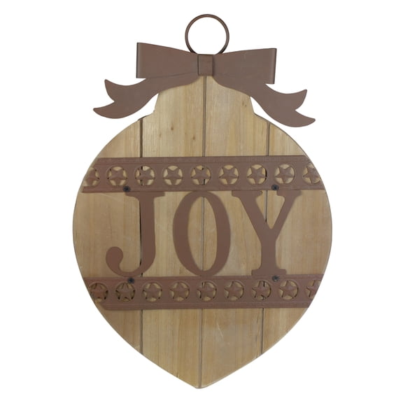 Northlight Rustic JOY Christmas Ornament Wall Sign - 17.25"