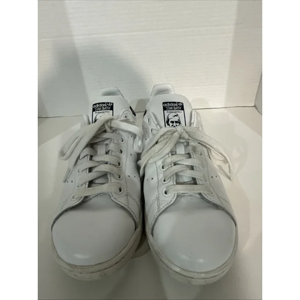 Ad-id-as Originals Stan Smith Shoes Sneakers Men's White Black Leather SIZE 7