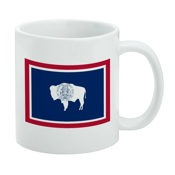 Wyoming State Flag White Mug