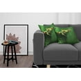 thumbnail image 3 of Ambesonne Green Throw Pillow Cover 2 Pack, Exotic Wild Macro Leaf, 18", Green, 3 of 7